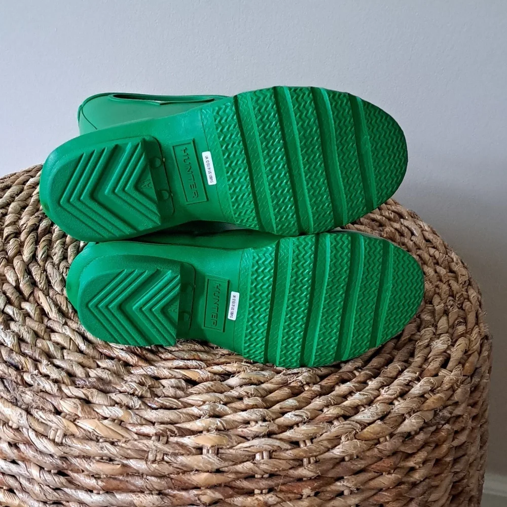 Hunter Youth Classic Grab Handle Wellington Rain/Outdoor Boots Green‎ G1/B13